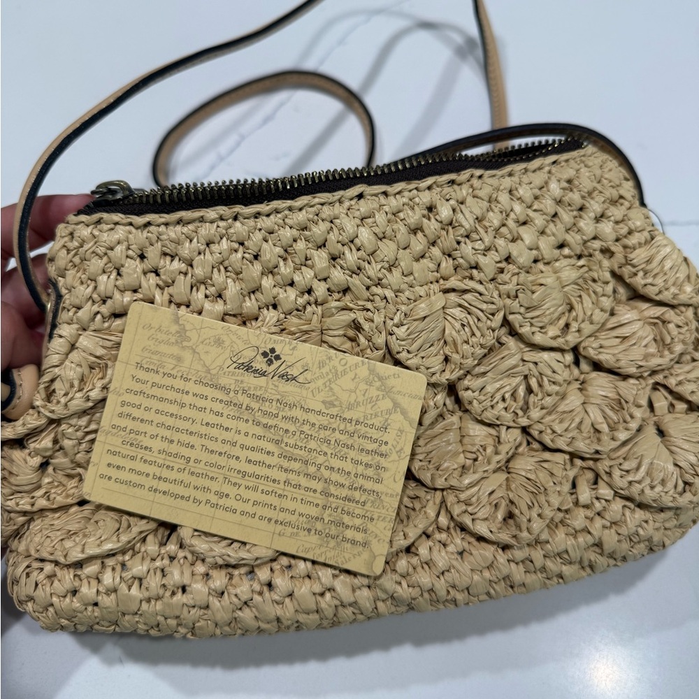 Patricia Nash Natural Crochet Crossbody Bag